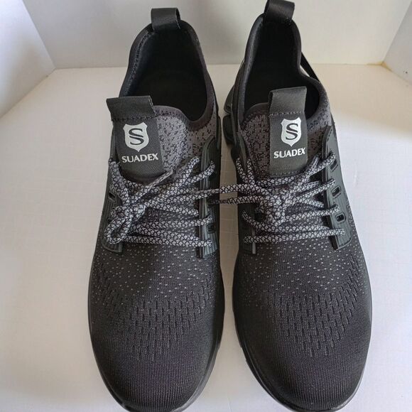 Men's Saudex 2718 Black Steel Toe Work Shoes. EU 46 US 13 Safety Lightweight - Picture 2 of 6